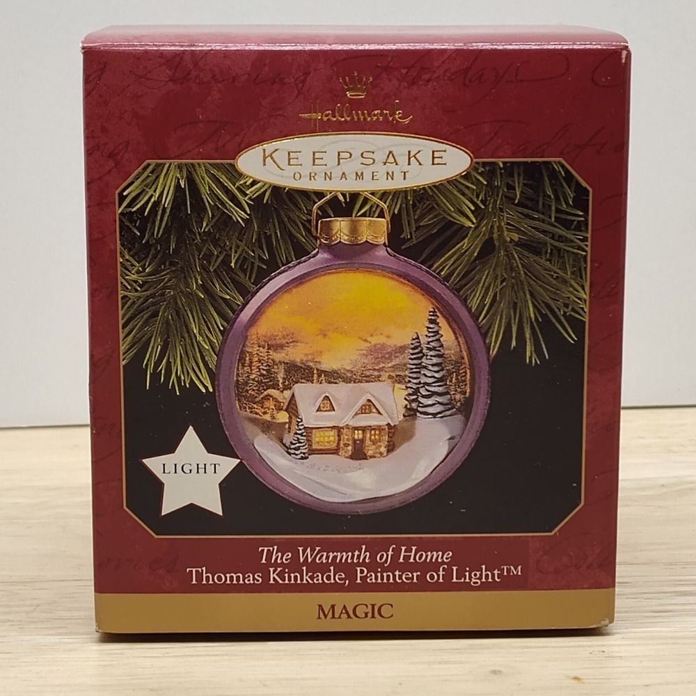 Vintage 1997 Hallmark Keepsake Ornament MAGIC Thomas Kincaide The Warmth of Home